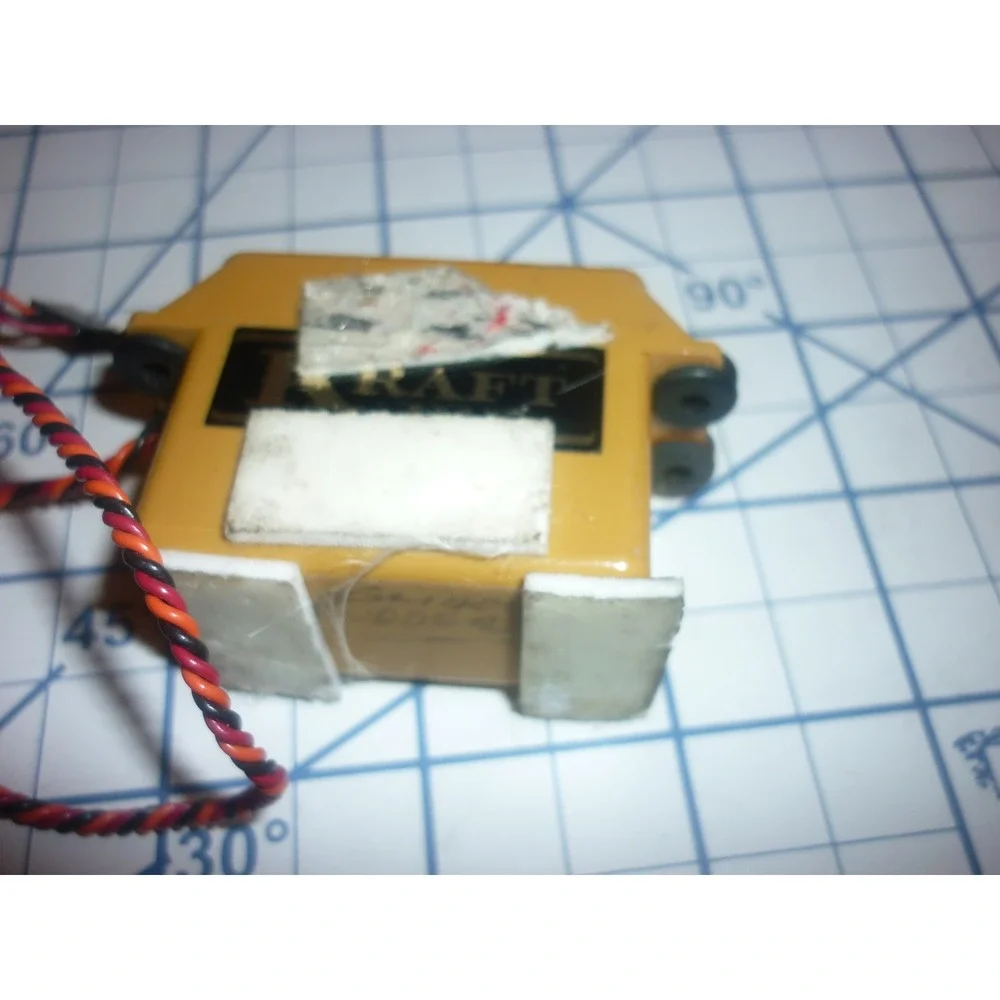 Vintage Kraft Systems RC Servo‎ Motor Glider Rudder Gold Case 3-Pin Ephemera